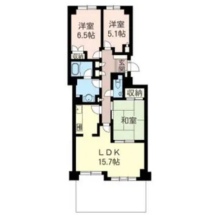 コモア六浦 六番館【3階】の間取り