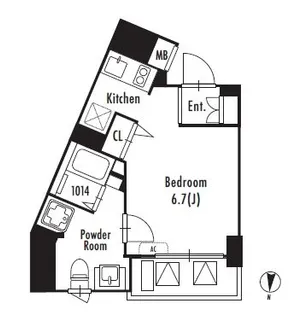 GRAN PASEO 東新宿【4階】の間取り