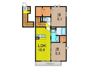 ルピナス 参番館【2階】の間取り