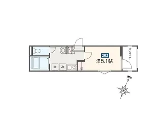 MELLAS京成小岩【2階】の間取り