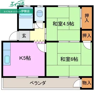 コーポフジ【2階】の間取り