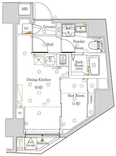 Log入谷【4階】の間取り