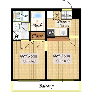 東和プラザAB館【8階】の間取り