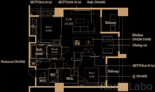 THE PALACE JOSUI【2階】の間取り