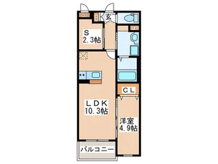 プレジデント駅前通り【2階】の間取り