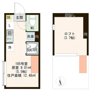 ハーモニーテラス東葛西II【1階】の間取り