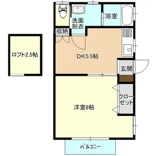 メリージャスミン【2階】の間取り