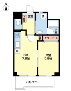 ハイマート高砂【4階】の間取り