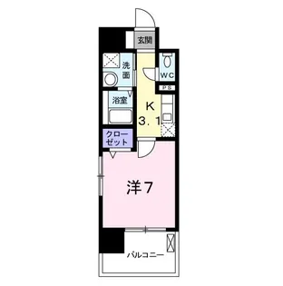 ユニゾンスクエア【7階】の間取り