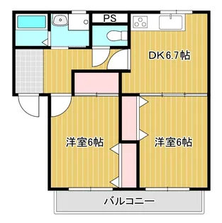 ピュアコート新町【3階】の間取り