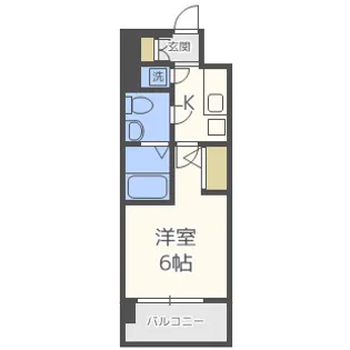 エスリード弁天町ベイコート【6階】の間取り