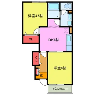 ヴィラ・プレステージ【1階】の間取り