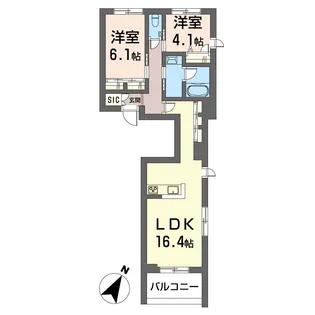 ケーズコート下目黒【2階】の間取り