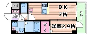 ファーストフィオーレ吹田ウインズテラス【2階】の間取り