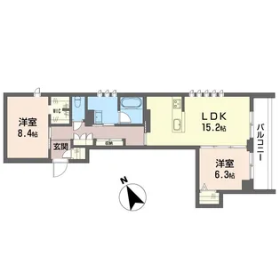 仮)エクラージュ【2階】の間取り