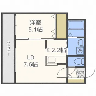 セブンスコートN14【6階】の間取り