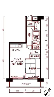 フロール山田町第3【5階】の間取り