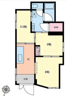 テトラハイム【1階】の間取り