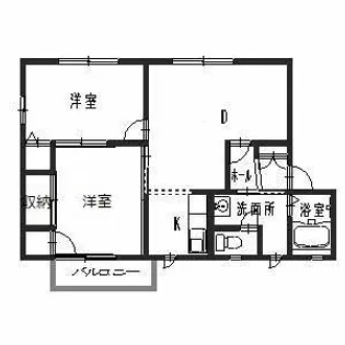 ラヴェール英賀保A【2階】の間取り