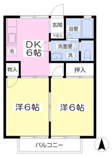 セジュール南1号棟【2階】の間取り