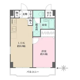 シェソワ百人町【4階】の間取り