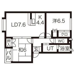 メゾンフルール B棟【1階】の間取り