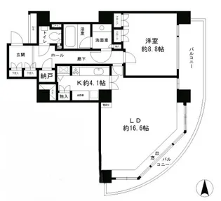 リバーポイントタワー【20階】の間取り