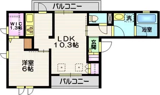 へーベルメゾン多摩川【3階】の間取り
