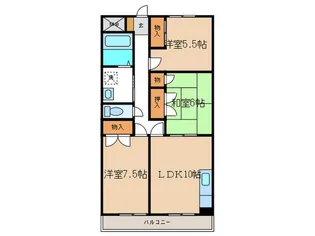 ピースフルゆう1【1階】の間取り