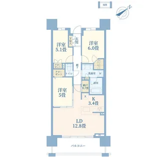 ブランズ川口本町【9階】の間取り