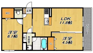 ミリカ歌島【1階】の間取り