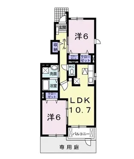 グランシャトー【1階】の間取り