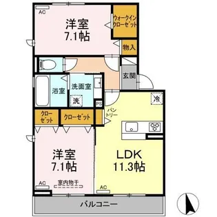 D-square八町通【2階】の間取り