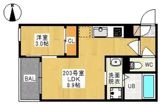 REGALEST 医大南(レガリスト イダイミナミ)【2階】の間取り