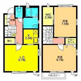 パルモK Cの間取り
