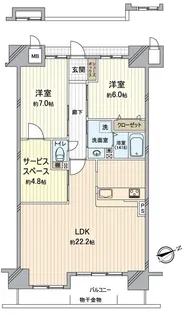 アルファライフ古京【6階】の間取り