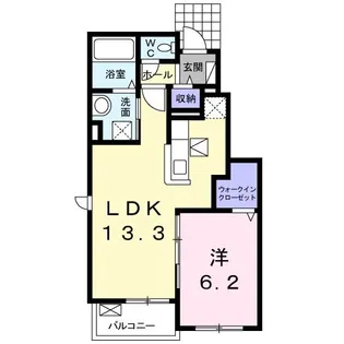 レモンツリーA【1階】の間取り