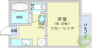 エルメゾン荒町【1階】の間取り