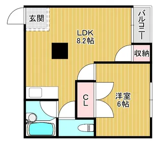おしゃれ館新森【4階】の間取り