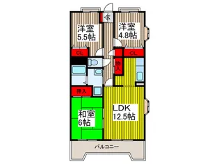 ヴィレッジ駒場【2階】の間取り