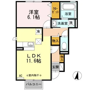 サニーハイムIII【1階】の間取り