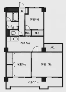 コーポ大渕【4階】の間取り