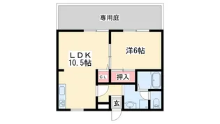 ブルックハイツB【1階】の間取り