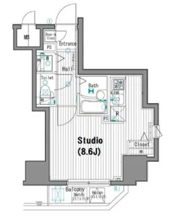 ガーラ芝御成門【3階】の間取り