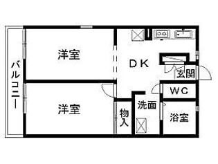 オメガスクエア【2階】の間取り