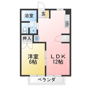 メゾンエスポワールB【1階】の間取り