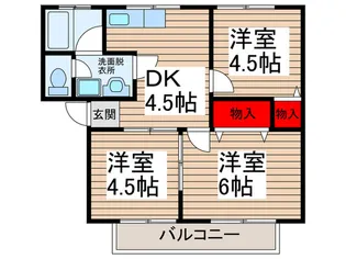 ヴィラ小金原II【1階】の間取り