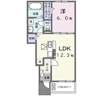ヴィヴァーチェ郡【1階】の間取り