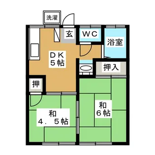 つばき荘【1階】の間取り