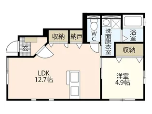 Urban Heim西霞【1階】の間取り